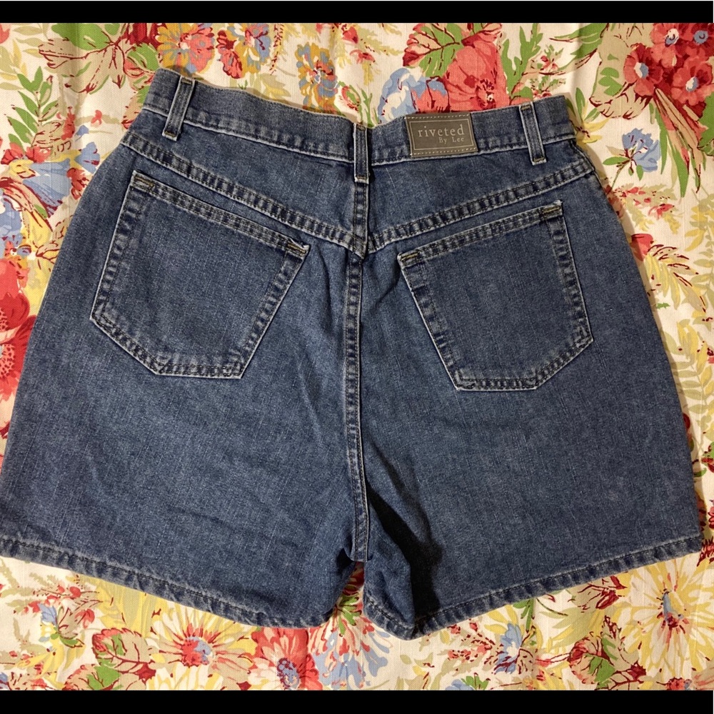 VTG Riveted by Lee  denim mom jean shorts 12M